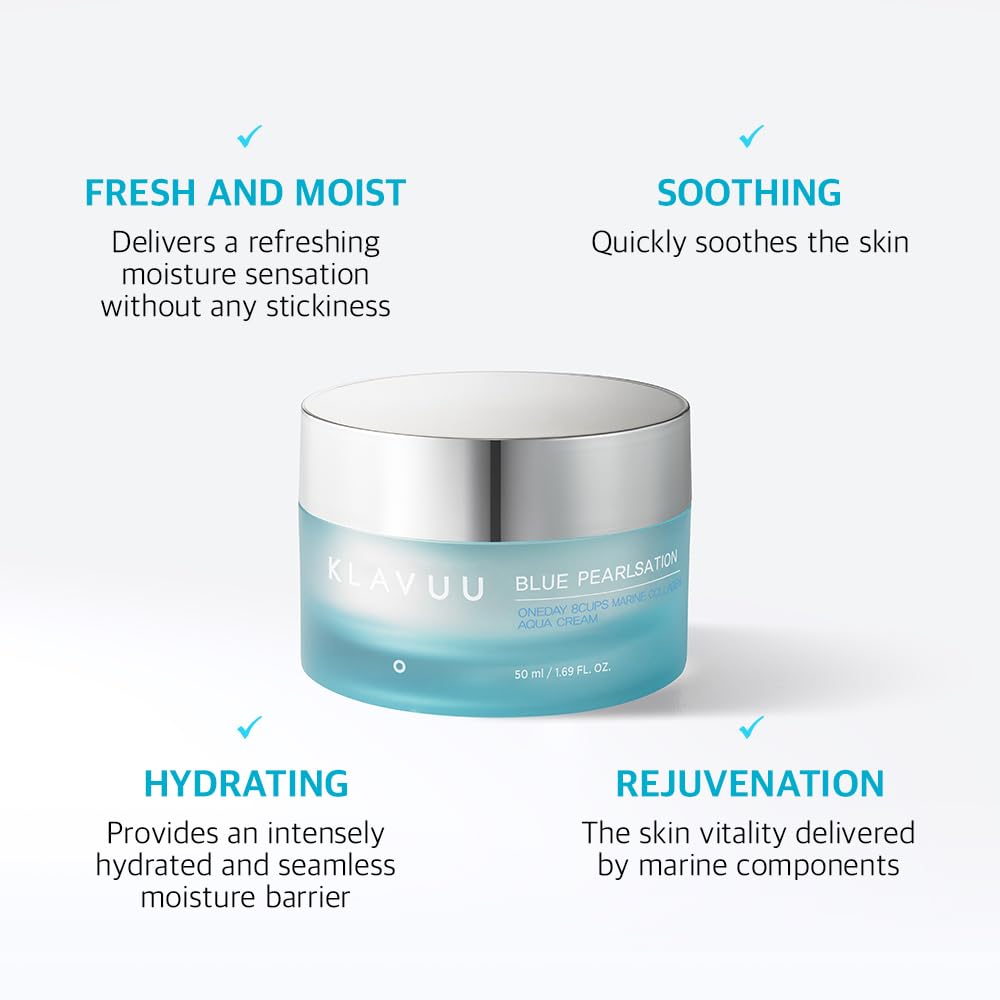 AQUA CREAM, Cooling Effect , Light Weight Texture, Hypoallergenic , Soothing , Wrinkle Care Cream , Niacinamide Makeupstashpk