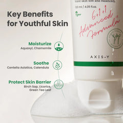 AXIS-Y Sunday Morning Refreshing Cleansing Foam 120ml – Gentle pH Balancing Korean Cleanser for Sensitive Skin