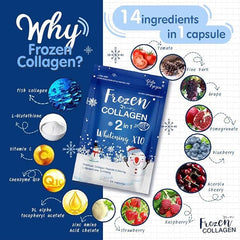 Frozen Collagen 2 in 1 Whitening X10 Capsules – Advanced Skin Brightening & Anti-Aging Formula