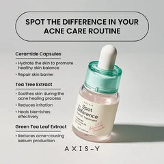 AXIS-Y Spot The Difference Blemish Treatment 15ml – Calming Acne Spot Corrector with Tea Tree & Niacinamide