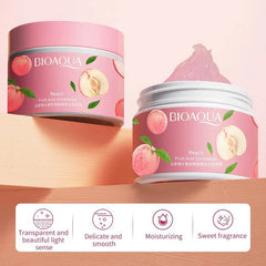 Bioaqua Peach Extract Fruit Acid Exfoliating Face Gel Cream – Gentle AHA Peeling & Brightening Moisturizer
