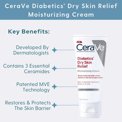 CeraVe Dry Skin Relief , CeraVe Cream , Diabetic Skin Moisturizer , Very Dry Skin Cream , Ceramide Moisturizer , Urea Cream, Sensitive Skin , Intensive Hydration Cream , Fragrance Free , Makeupstashpk