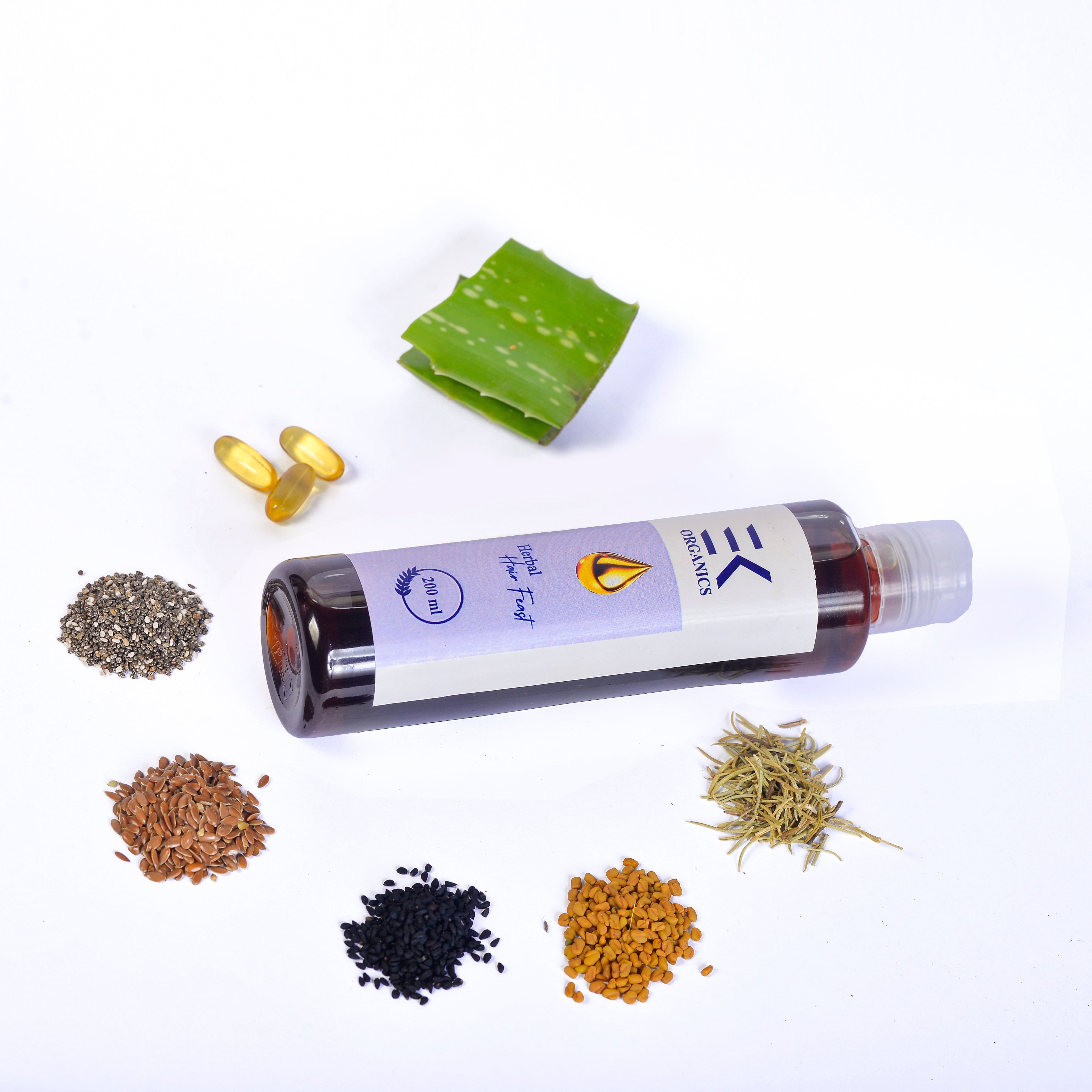 Ek Organics,Herbal,Hair,Feast,organic hair oil,herbal hair treatment,hair fall treatment oil,Makeupstashpk