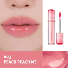 Korean lip tint , glossy Tint , juicy shine, peach coral color, long-lasting stain, fresh radiant lips, Makeupstashpk