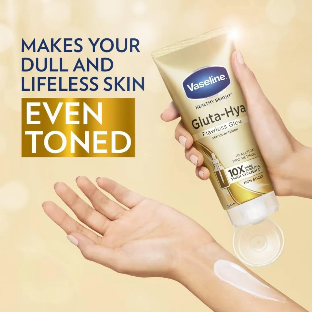 Vaseline Brightening Lotion , Brightening Body Lotion , Flawless Glow Lotion , Hydrating Body Lotion ,Vaseline Skin Brightening , Moisturizing Lotion , Makeupstashpk