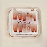 Press-On Nails , Artificial Nails, Double-Sided, Nail Glue Stic, Reusable False Nails, Salon Style Sake Nails , Trendy Fake Nails , Makeupsashpk