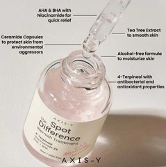 AXIS-Y Spot The Difference Blemish Treatment 15ml – Calming Acne Spot Corrector with Tea Tree & Niacinamide