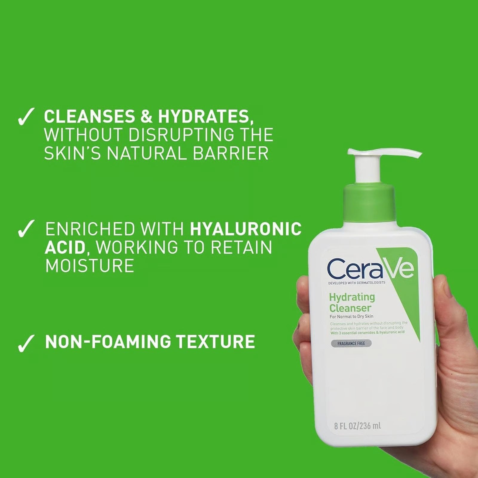 Hydrate skin , Moisturizing Face Wash, Ceramide Cleanser, Hyaluronic Acid Cleanser, Fragrance-Free Face Wash, Normal to Dry Skin Cleanser, Gentle Facial Cleanser, Dermatologist Recommended, Hydrating Skin Care , Makeupstashpk