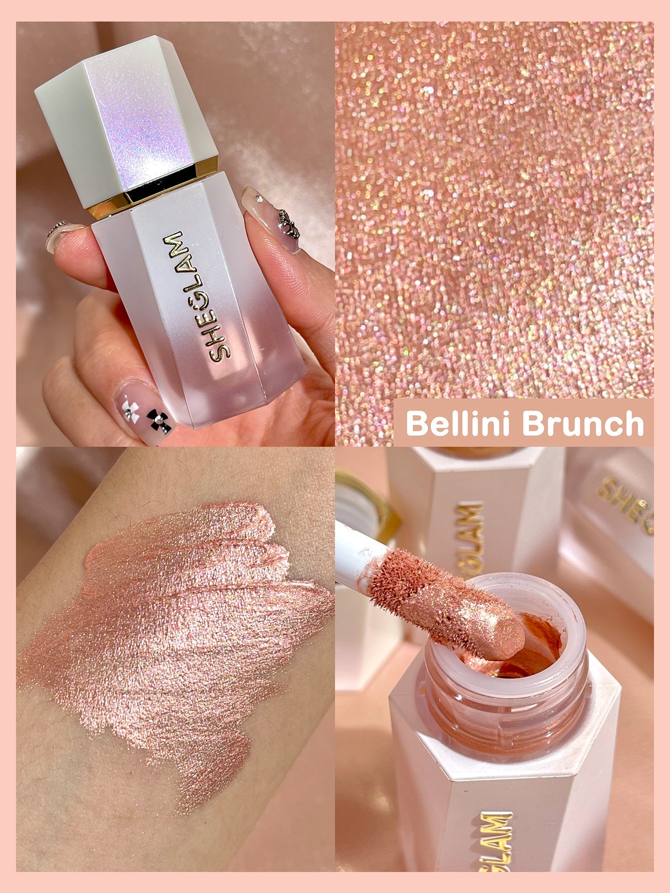 Sheglam,Liquid Highlighter,Glowing Skin,Dewy Glow,Long-lasting,Lightweight,Makeupstashpk