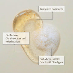 Hydrating , Daily Cleanser , Gentle Korean gel cleanser ,kombucha, niacinamide, and hyaluronic acid to cleanse,  soothe sensitive skin, Makeupstashpk