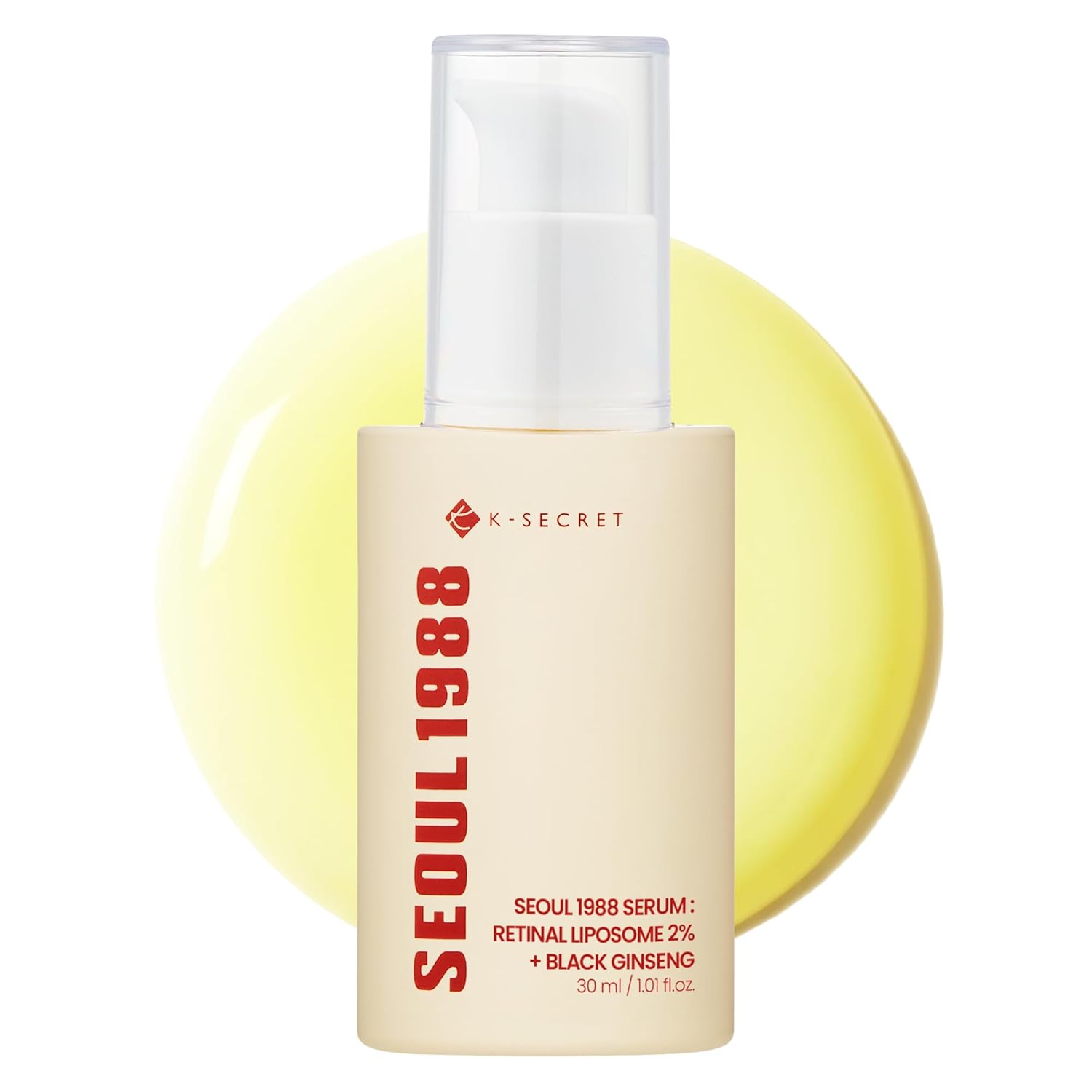 K-Secret Seoul 1988 Retinal Liposome 2% + Black Ginseng Serum 30ml – Anti-Aging, Firming & Brightening Korean Serum