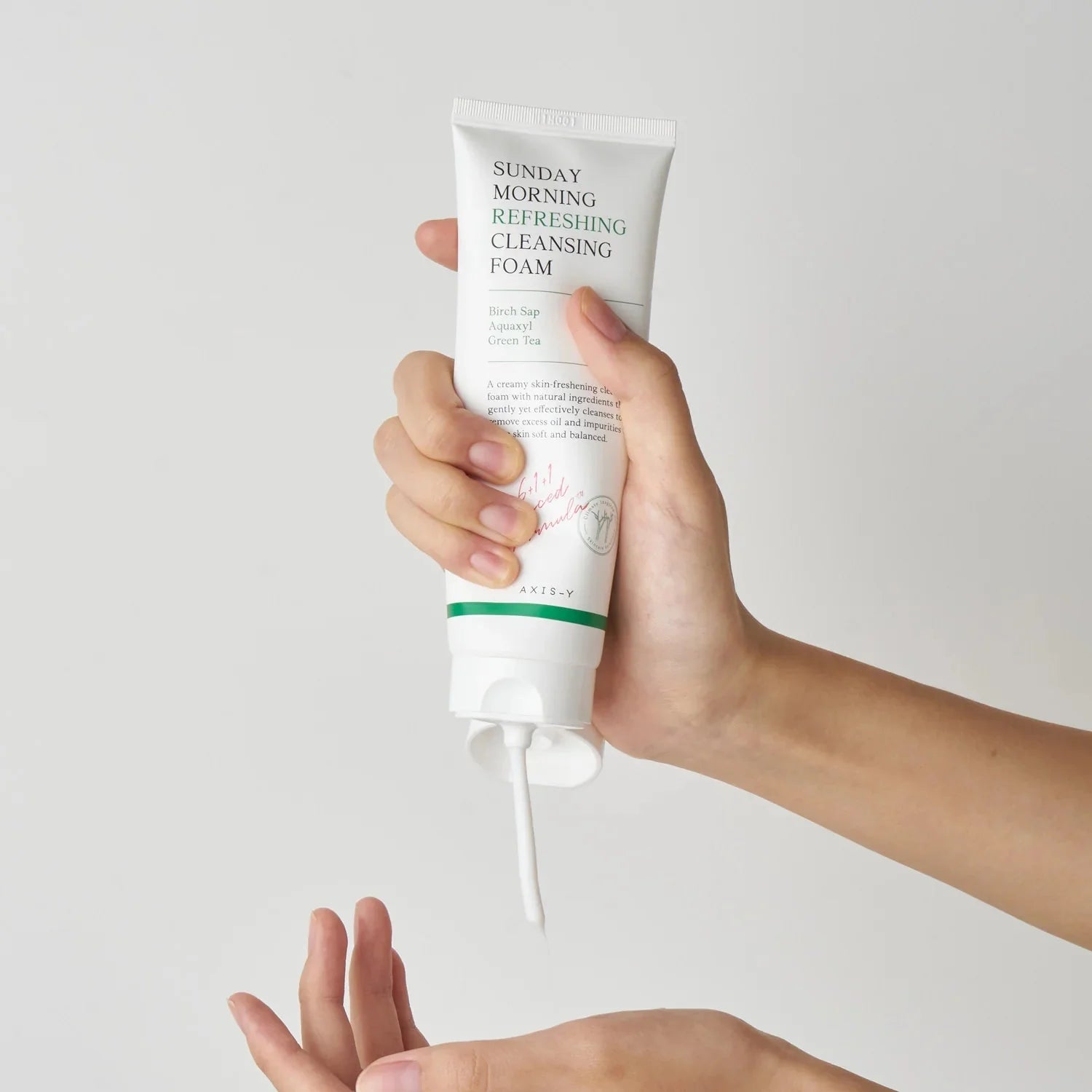 AXIS-Y Sunday Morning Refreshing Cleansing Foam 120ml – Gentle pH Balancing Korean Cleanser for Sensitive Skin