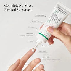 AXIS-Y Complete No-Stress Physical Sunscreen SPF50+ PA++++ 50ml – Mineral UV Protection for Sensitive Skin