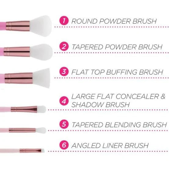 BH Cosmetics Mini Pink Perfection 6 Piece Brush Set