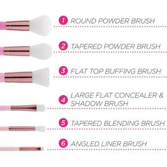 BH Cosmetics Mini Pink Perfection 6 Piece Brush Set