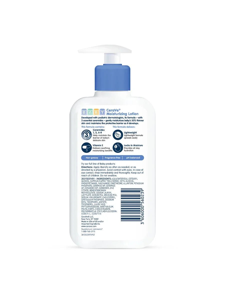 CeraVe Baby Moisturizing Lotion 236ml – Gentle Hydrating Lotion for Sensitive Baby Skin