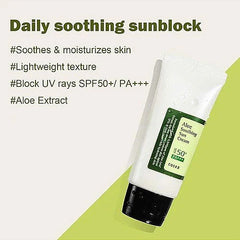 COSRX Aloe Soothing Sun Cream SPF50 PA+++ 50ml – Hydrating Daily Sunscreen