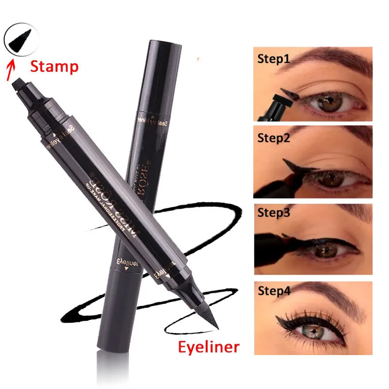  Cat Eye , Stamp Pen, Wing Stamp , Eyeliner Pen , Deep Black Pigment , Beginner-Friendly , Makeupstashpk
