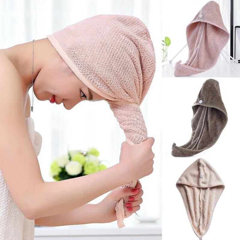 Hair Towel , Shower Head Towel , hair drying cap , Makeupstashpk