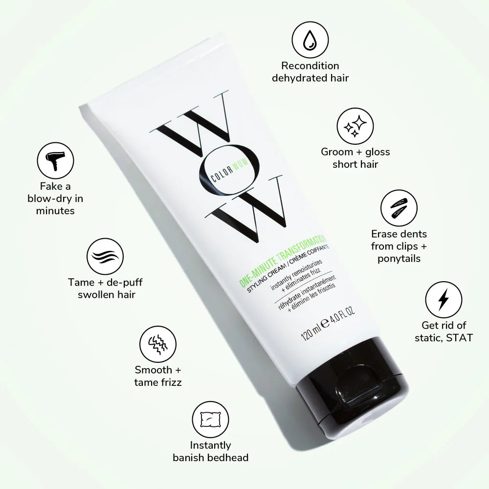 Color Wow One-Minute Transformation Styling Cream 120ml – Instant Frizz Control & Smoothing Styling Cream