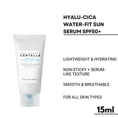 Serum-Light ,  Deeply Hydrating , Powerful UV Protection , No White Cast , Daily Face Sunscreen , Water Fit Sun Serum , Makeupstashpk