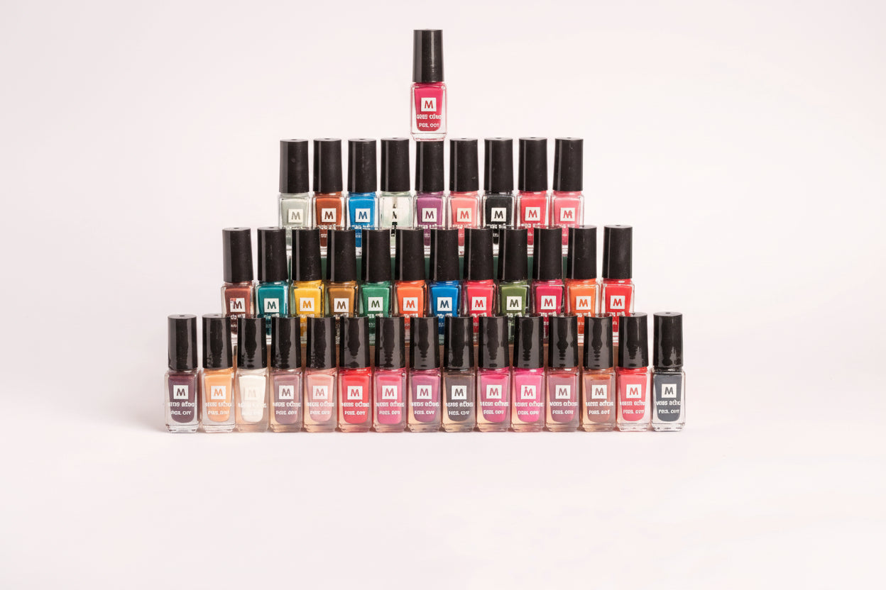 colorful nail , temporary nail , easy remove nail polish , nail paint set , peel off , Makeupstashpk