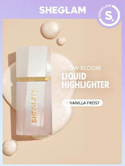 Glow Bloom highlighter ,liquid  , champagne shimmer , radiant face , cream liquid illuminator , long lasting , Makeupstashpk

