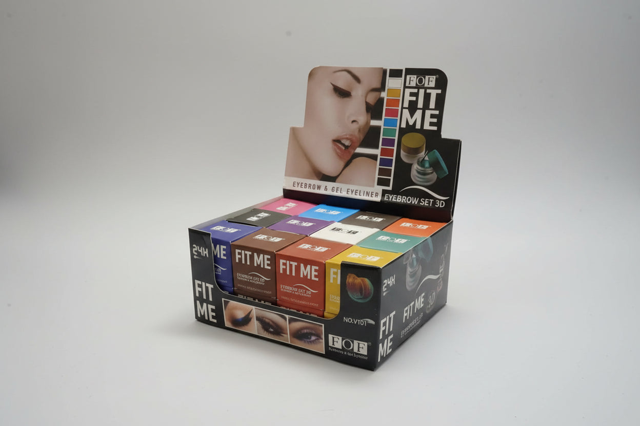 12 Shades , Perfect Brows & Eyes , 3d eyebrow  , gel eyeliner ,Makeupstashpk