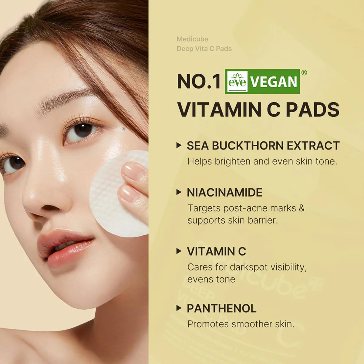 Medicube,Vita C Pad,Toner Pads,Glowing Skin,daily-use toner pads,Makeupstashpk