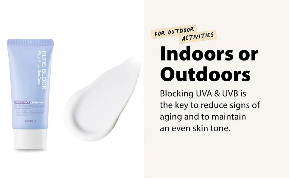 A’PIEU Water Proof Sun Cream SPF50+ PA++++ – Long-Lasting Waterproof Korean Sunscreen for Face & Body