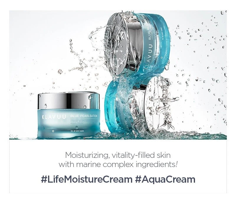 AQUA CREAM, Cooling Effect , Light Weight Texture, Hypoallergenic , Soothing ,  Wrinkle Care Cream , Niacinamide Makeupstashpk